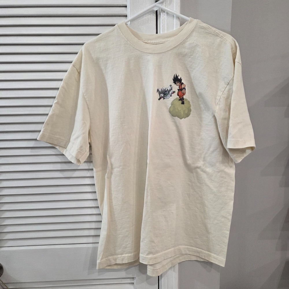 Mens/Boys Cream Dragon Ball Z Graphic Short Sleeve Master Roshi's Kame House L